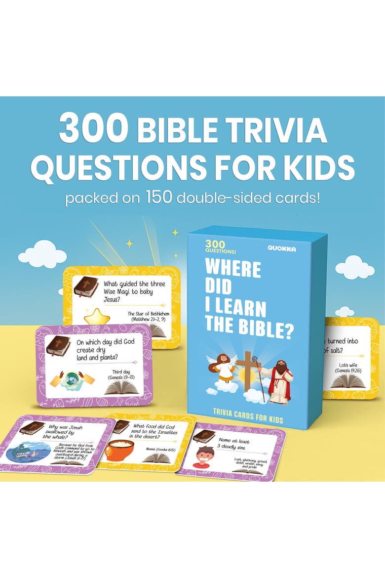 Bible Trivia and Learning Card Games for Kids & Adults, Alternate, color, Bible Trivia for Kids