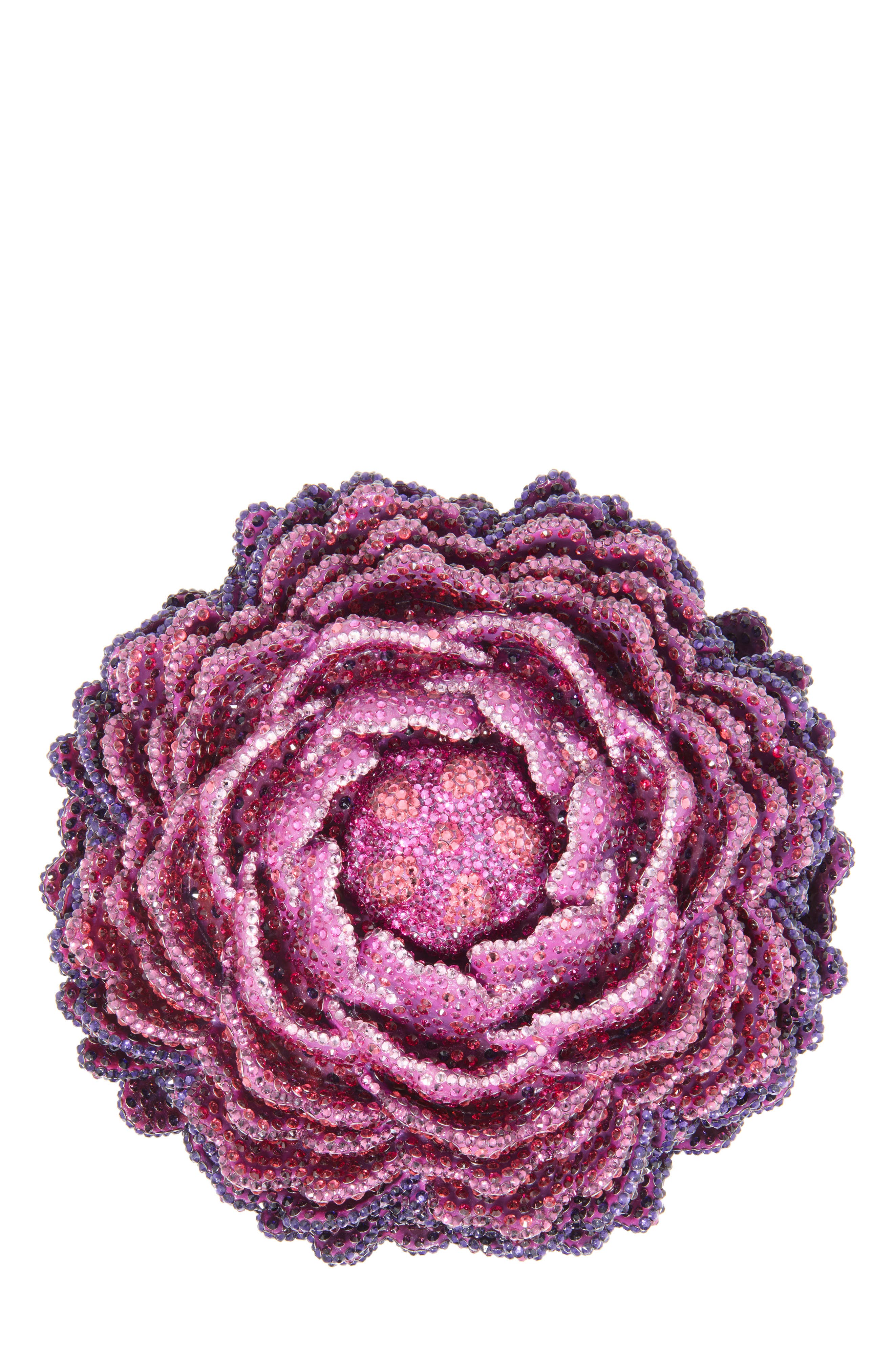 Belladonna Peony Clutch, Main, color, SILVER AMETHYST MULTI