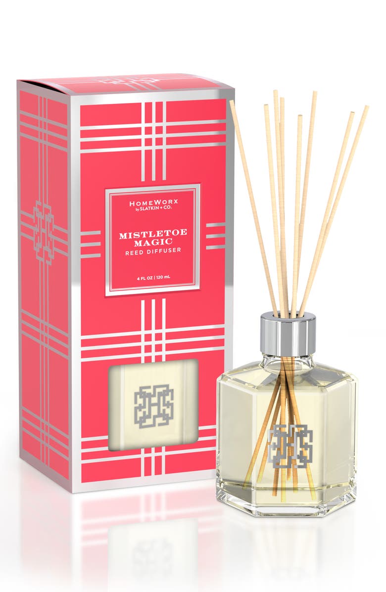 HOMEWORX BY SLATKIN & CO. Mistletoe Magic Reed Diffuser, Main, color,