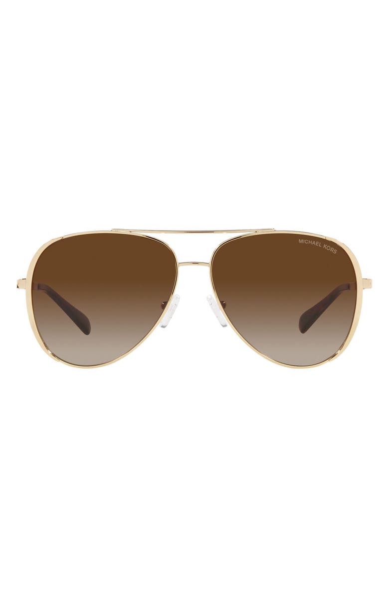 Michael Kors Chelsea Bright 60mm Gradient Aviator Sunglasses, Main, color, 
