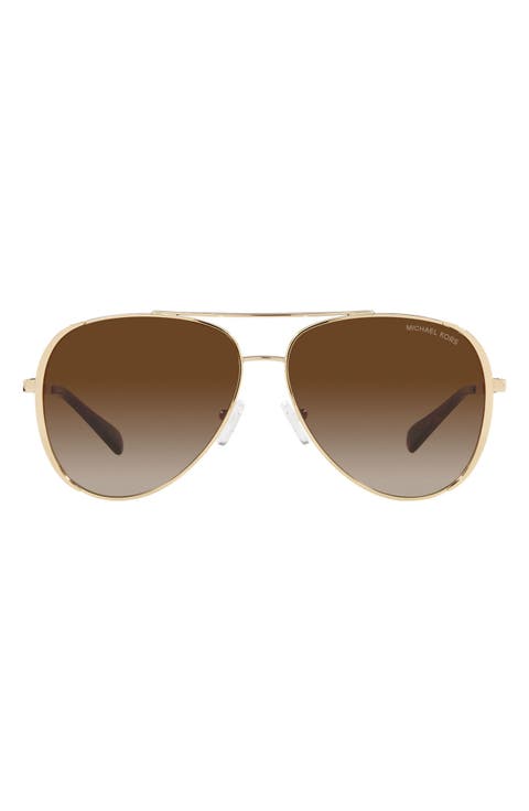 Chelsea Bright 60mm Gradient Aviator Sunglasses