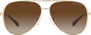 Michael Kors Chelsea Bright 60mm Gradient Aviator Sunglasses