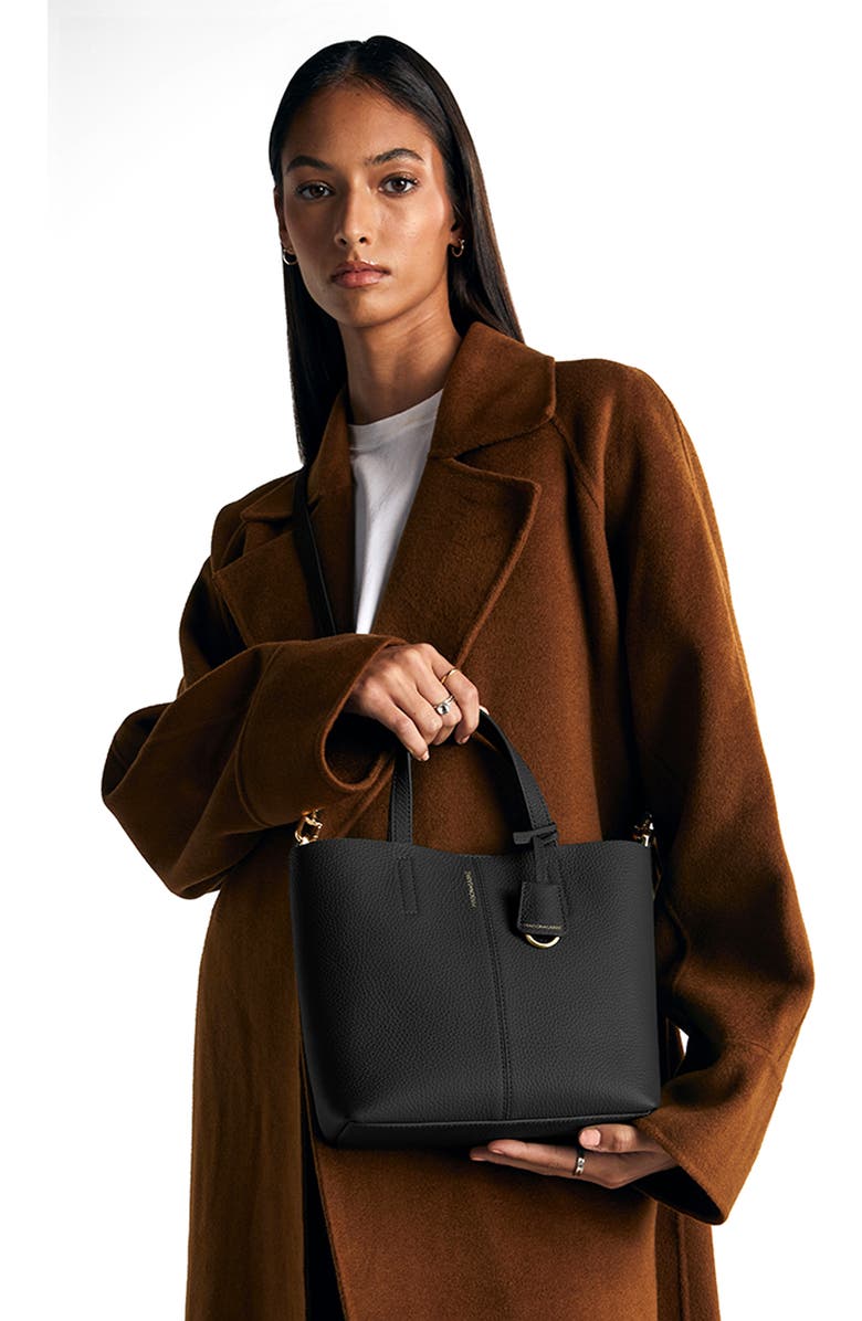 MAISON de SABRÉ Small Leather Soft Tote, Alternate, color, Rouge Noir