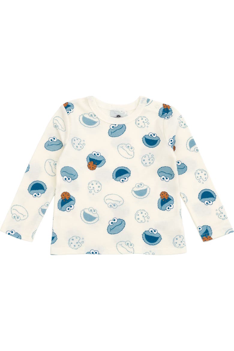 Cookie Monster 2-Piece Overalls and Tee Set, Alternate, color, Cookie Monster Blue