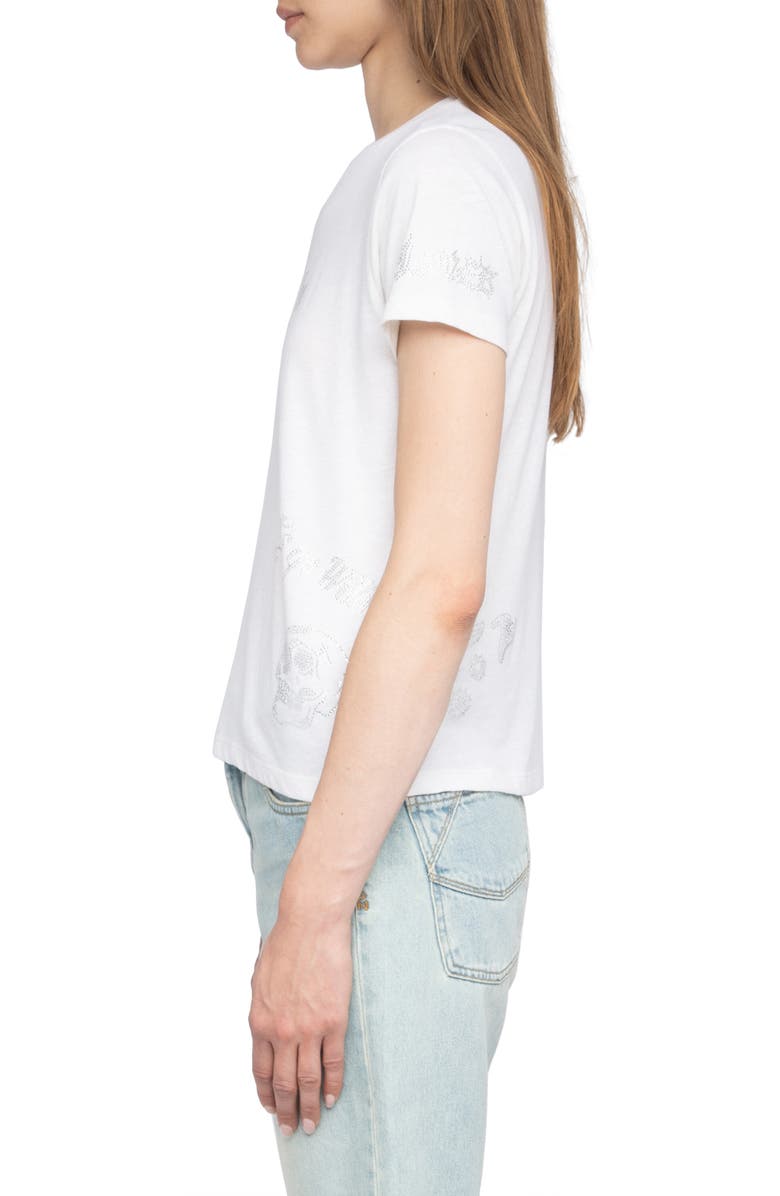 Zadig & Voltaire Alys Multicusto Strass Rhinestone Graphic T-Shirt, Alternate, color, 