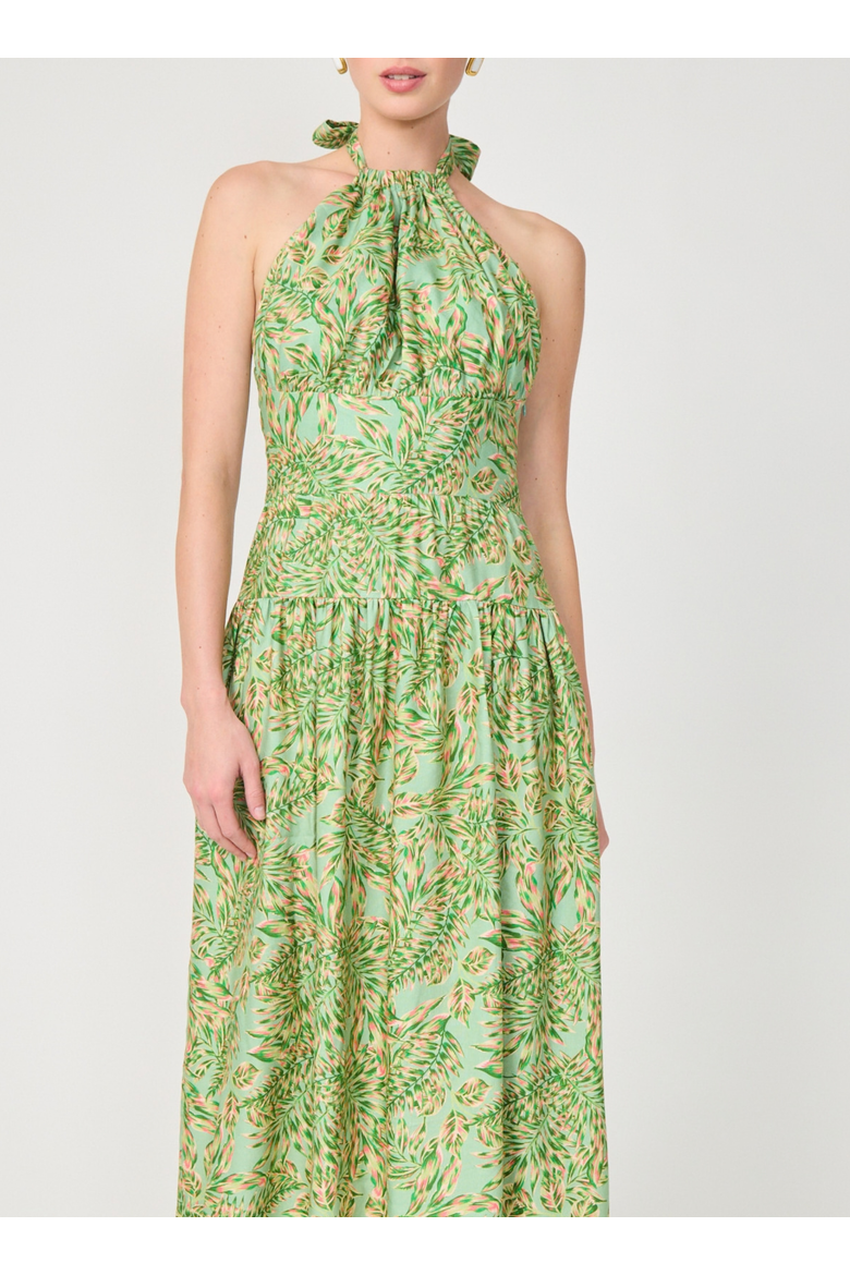 Darien Dress, Alternate, color, Palm leaves
