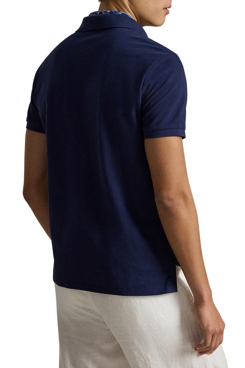 Polo Bear Slim Fit Cotton Mesh Polo, Alternate, color, NEWPORT BEAR- NEWPORT NAVY