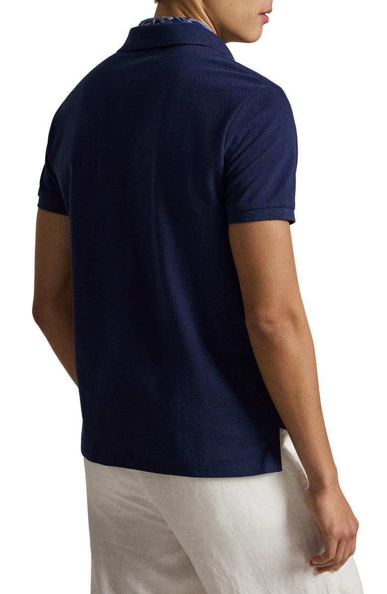 Polo Ralph Lauren Polo Bear Slim Fit Cotton Mesh Polo, Alternate, color, Newport Bear- Newport Navy