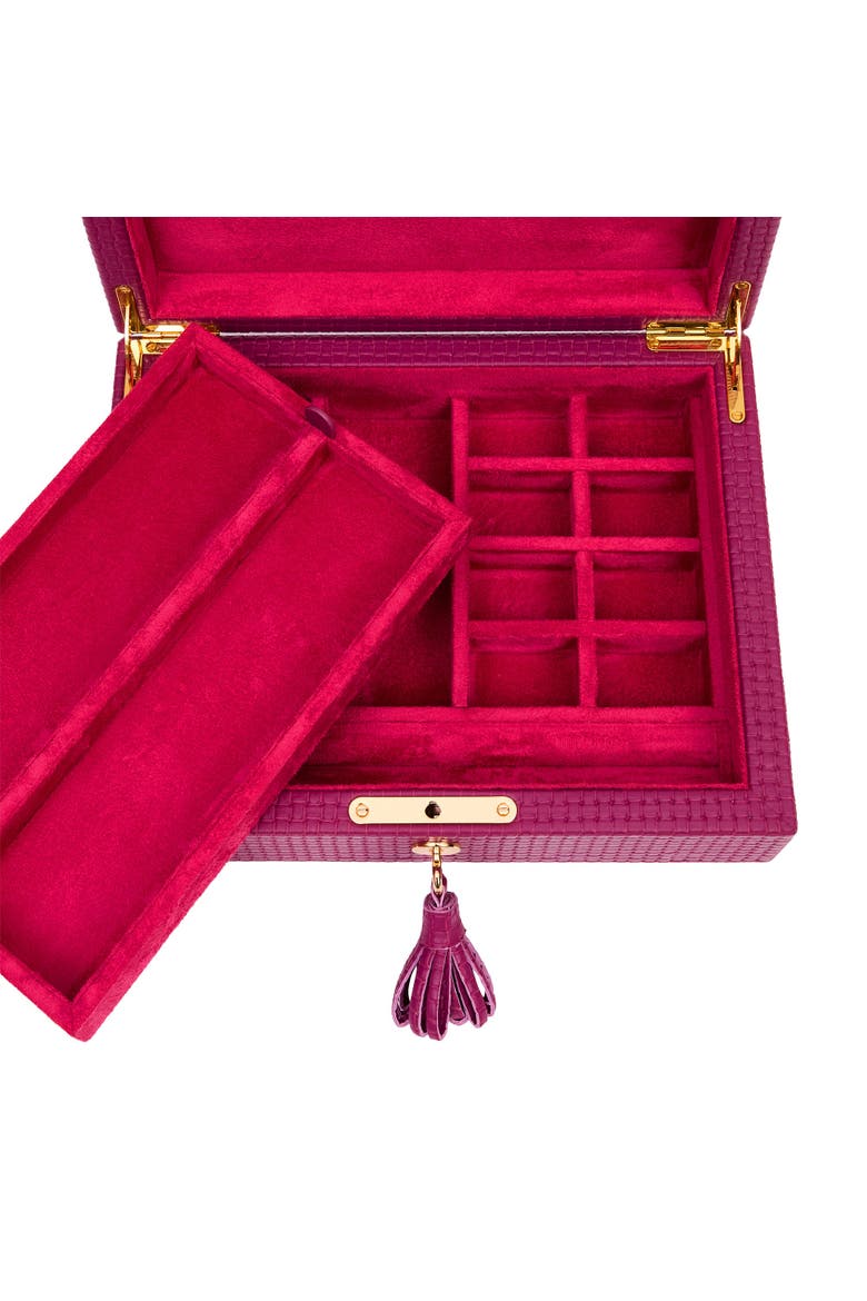 Charlotte Jewelry Box, Alternate, color, Dark Pink