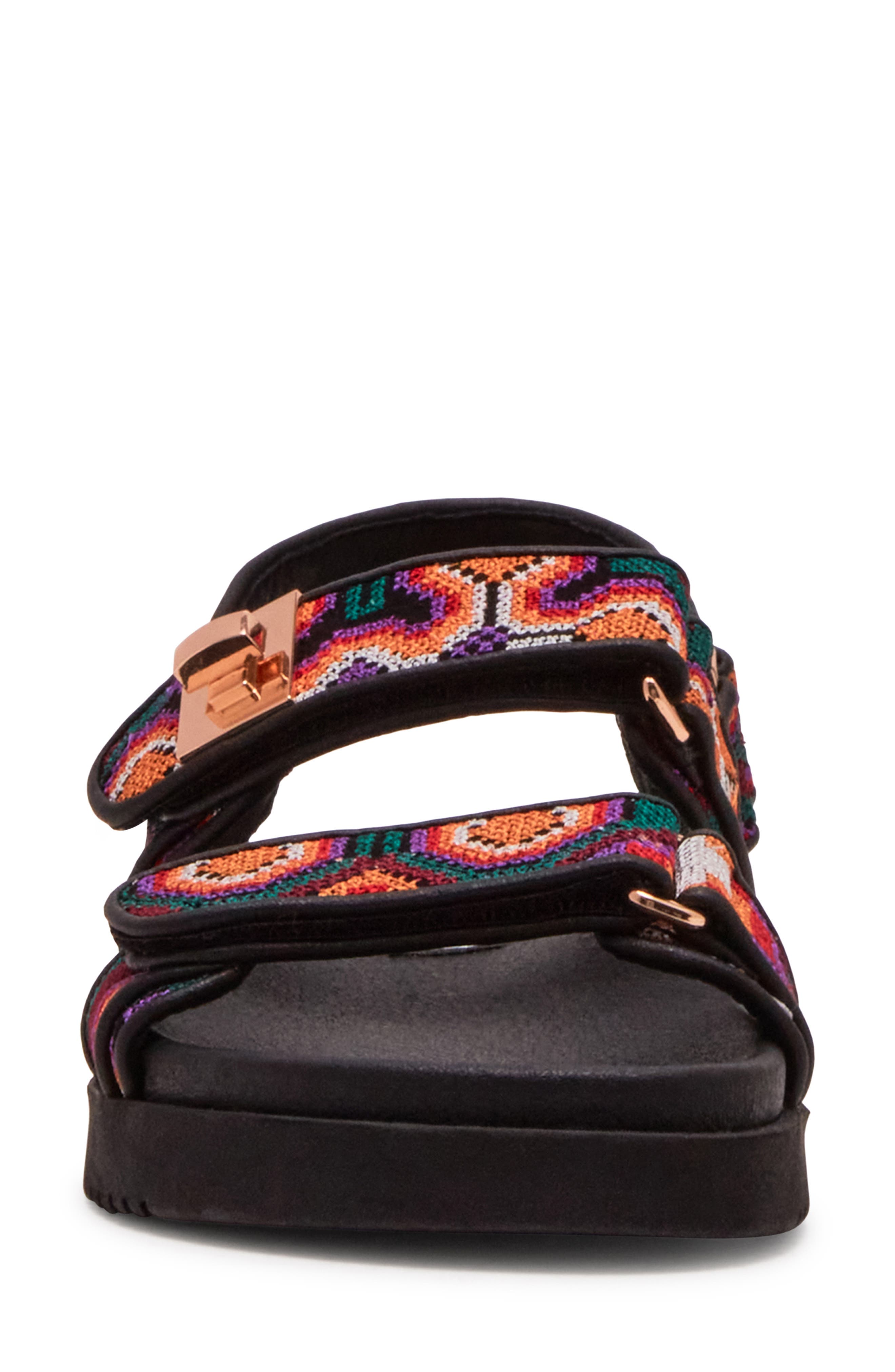 Mona Sandal, Alternate, color, BLACK MULTI