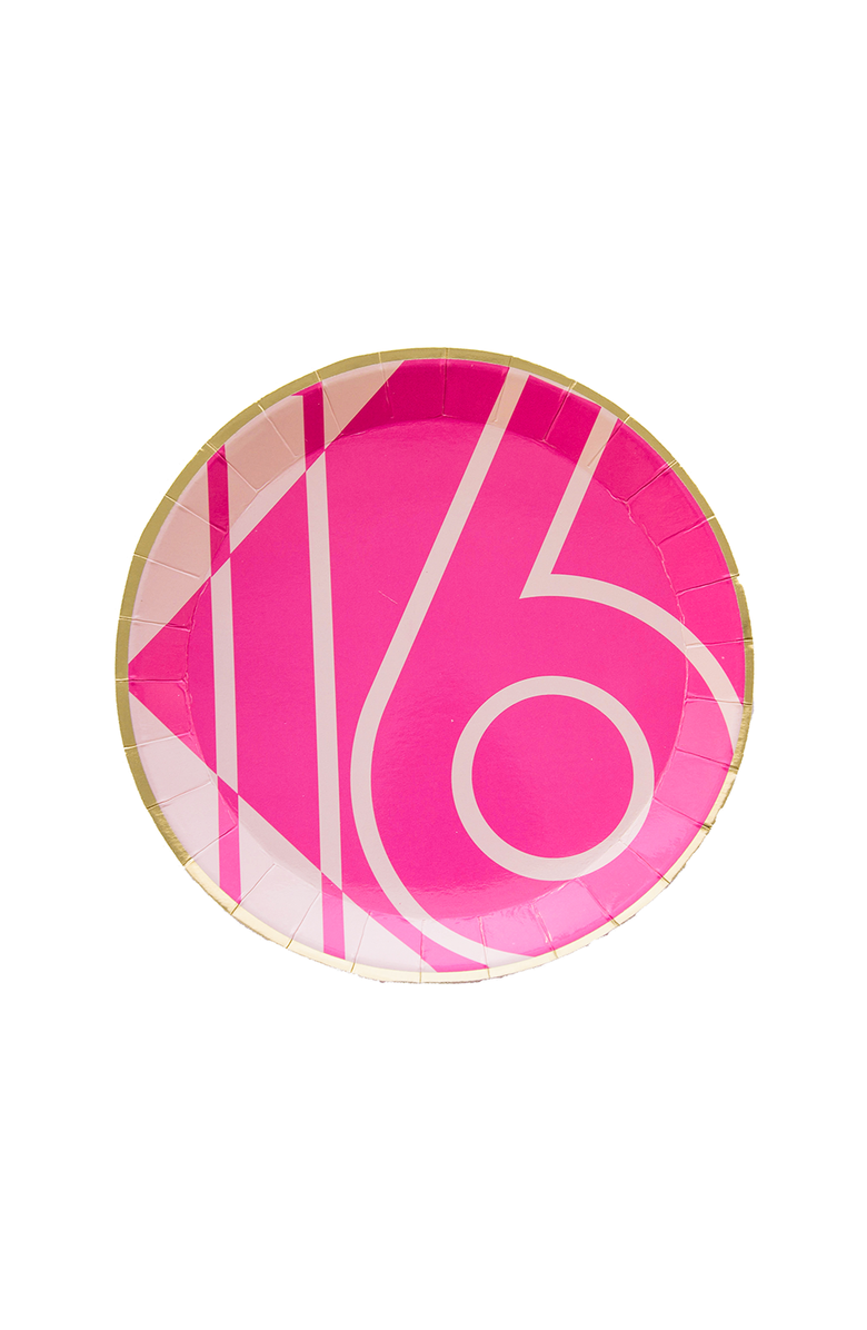 Jollity & Co Sweet 16 Dessert Plates, Main, color, Assorted Pre-Pack