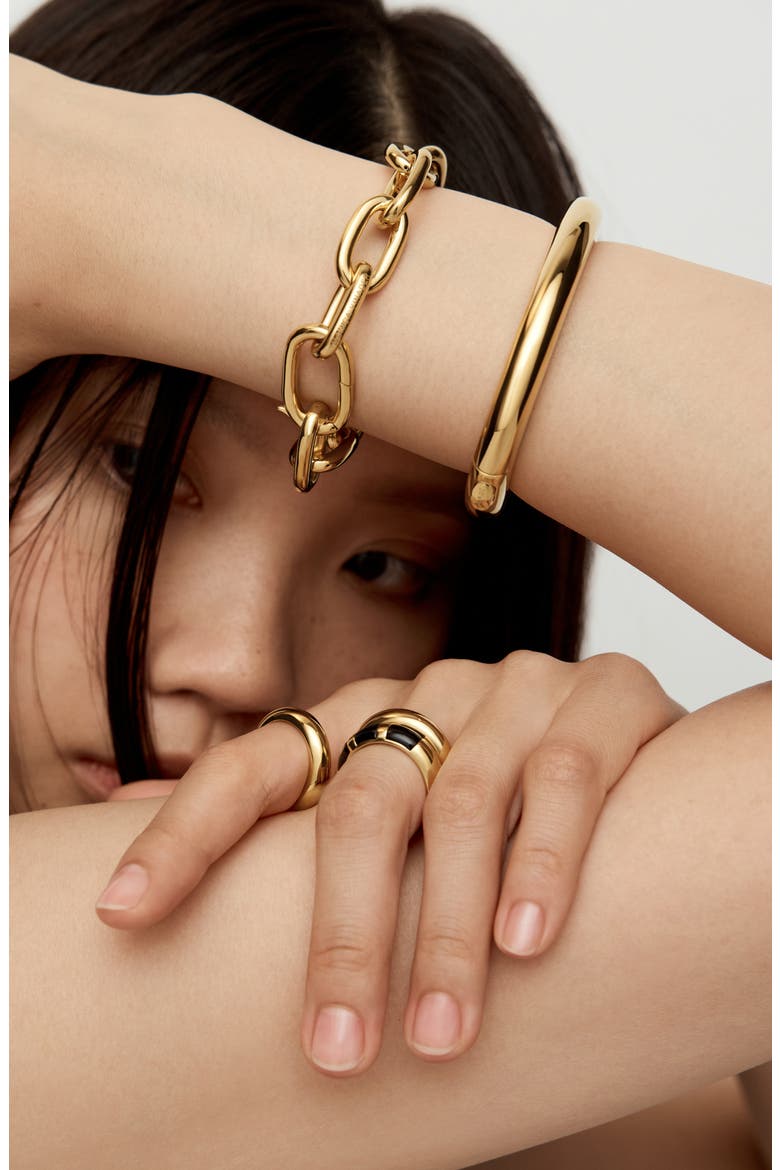x Kate Young Bold Link Bracelet, Alternate, color, 18CT GOLD VERMEIL