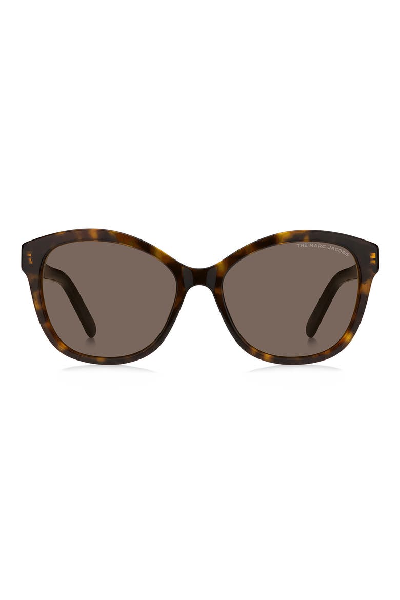 55mm Round Sunglasses, Main, color, HAVANA / BROWN