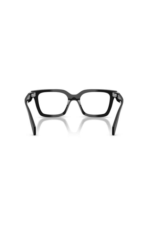 Prada 50mm Irregular Optical Glasses In Black