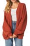 Quilted Cotton Blend Cardigan Sweatshirt