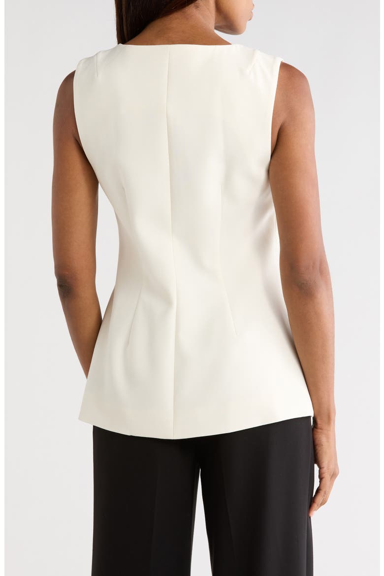 Refined Suiting Button Front Vest, Alternate, color, CREAM