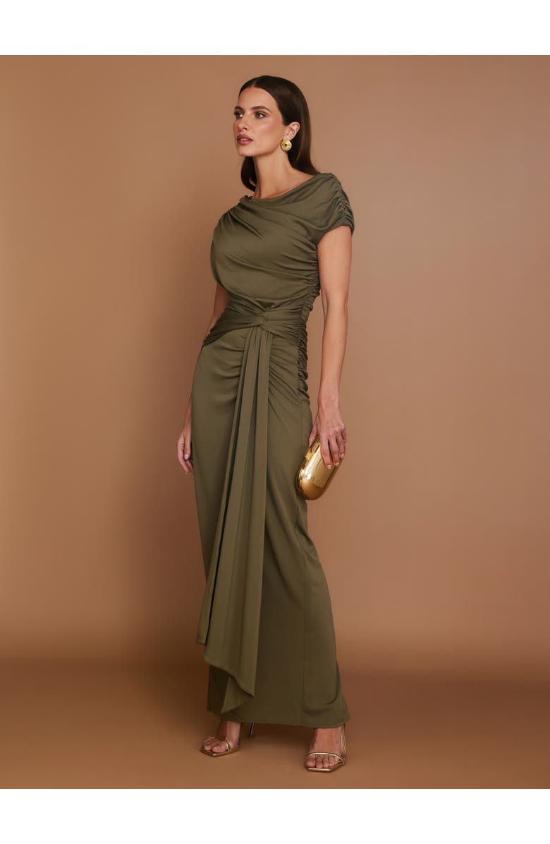 Six Stories Knot Detail Maxi Dress, Alternate, color, Green