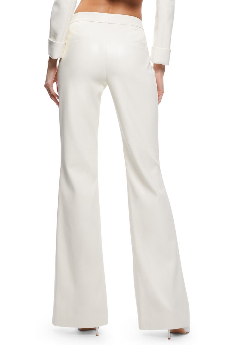 Alice + Olivia Walker Front Slit Faux Leather Pants, Alternate, color,