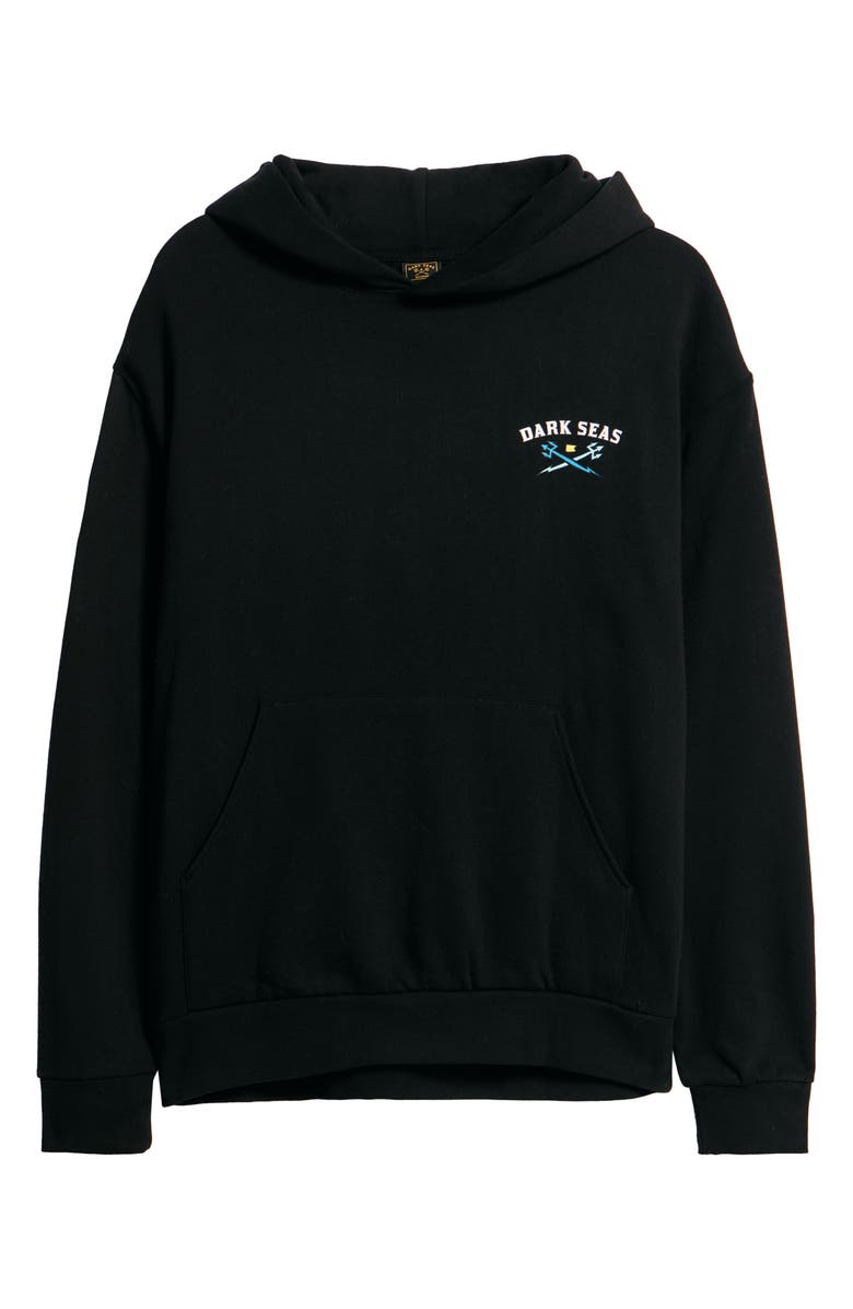 DARK SEAS Sailor's Sun Oversize Cotton Blend Hoodie, Alternate, color, Black