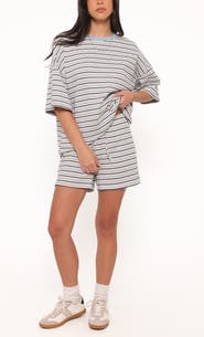 Petal & Pup Hellen Stripe Knit T-Shirt & Shorts Set