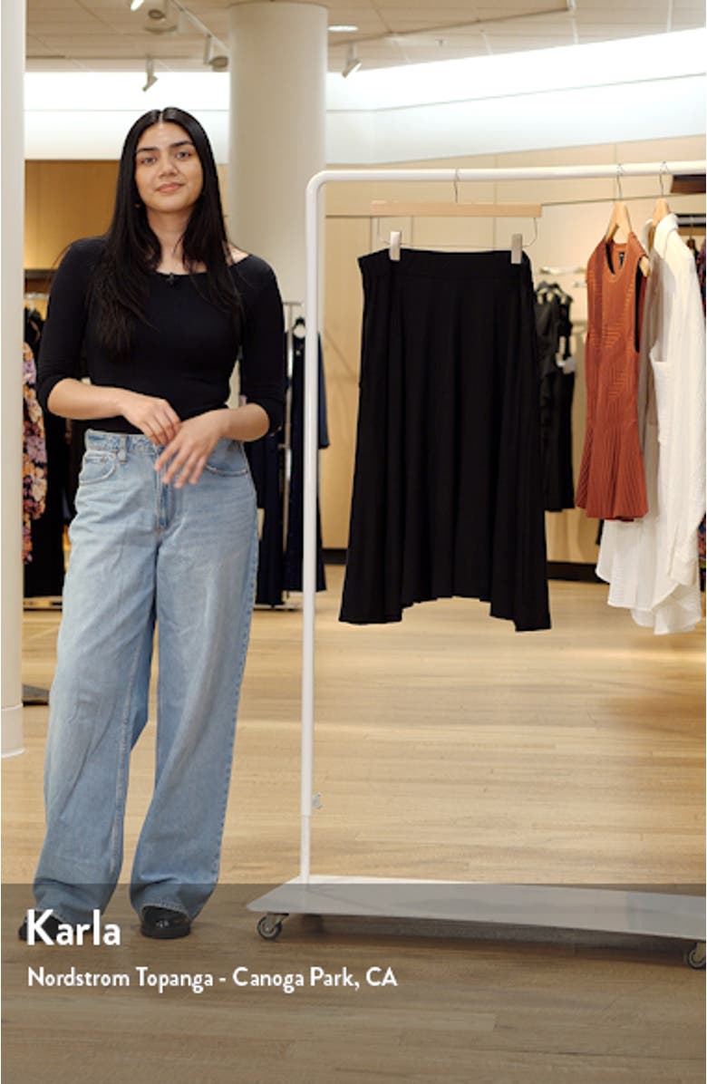 Flowy Jersey Midi Skirt, sales video thumbnail