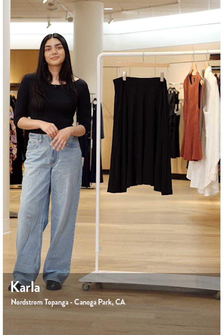 Flowy Jersey Midi Skirt video