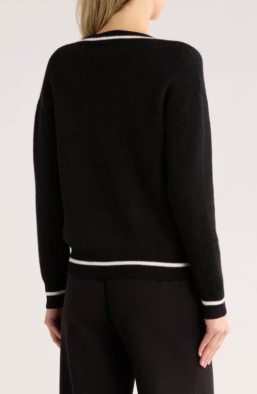 Industry Republic Clothing Jacquard V-neck Sweater In Black