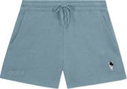 Dalix Womens Astronaut Midweight Washed Fleece Shorts