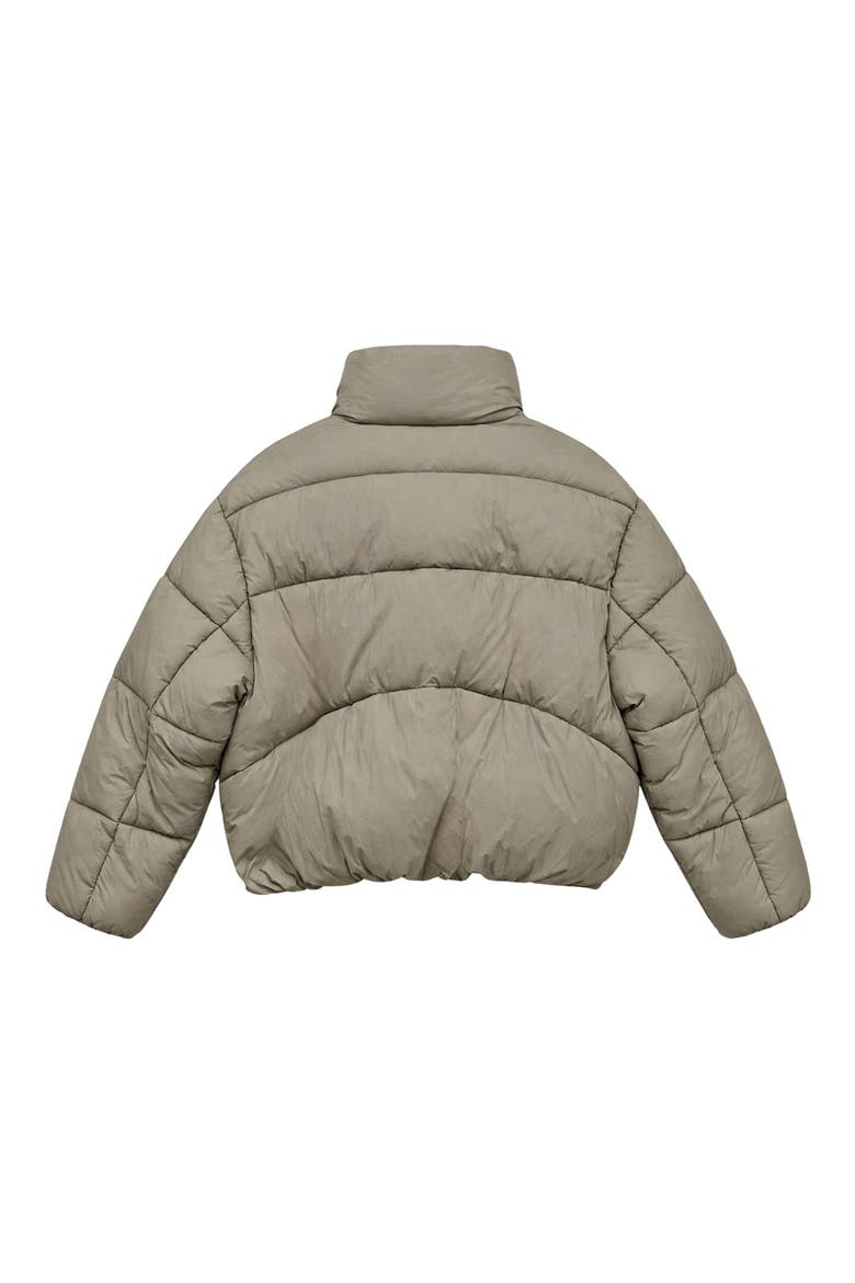 Noemi Crinkled Quilted Puffer Jacket, Alternate, color, BONE