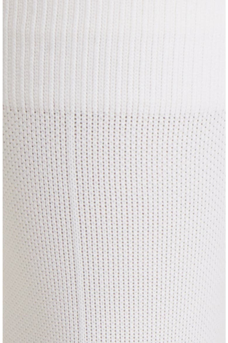 Pique Compression Crew Socks, Alternate, color, WHITE