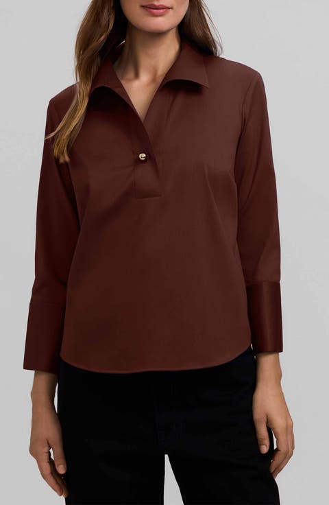 Catalina Matte Sateen Popover Top