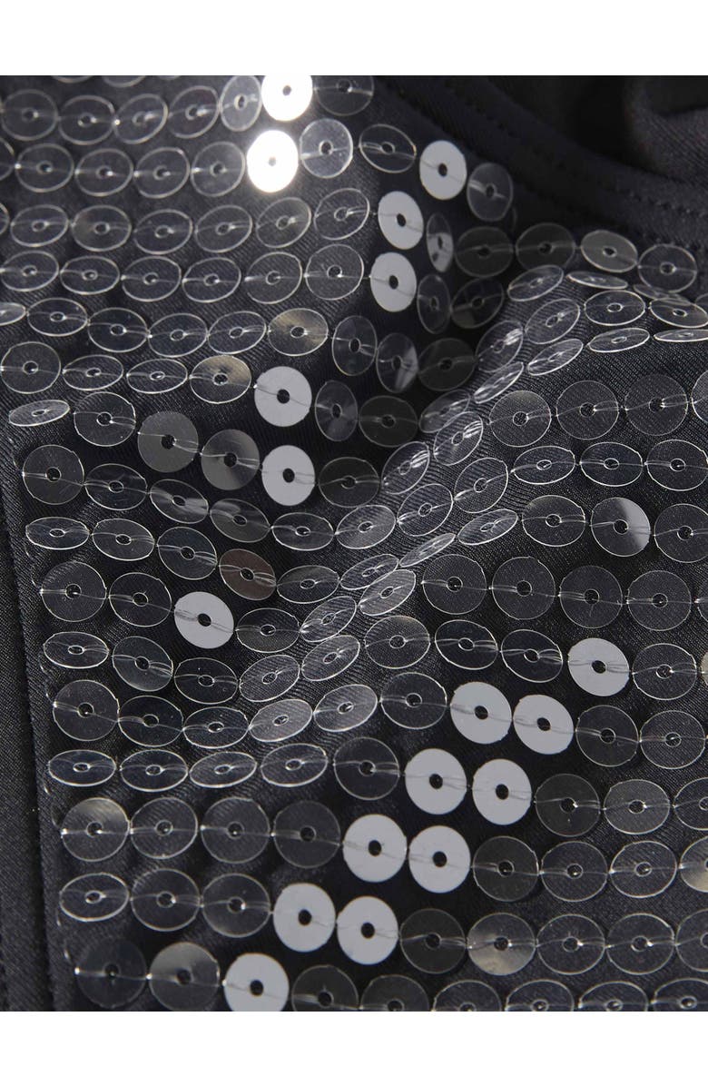 Vince Camuto Sequin String Bikini Bottom, Alternate, color, Black