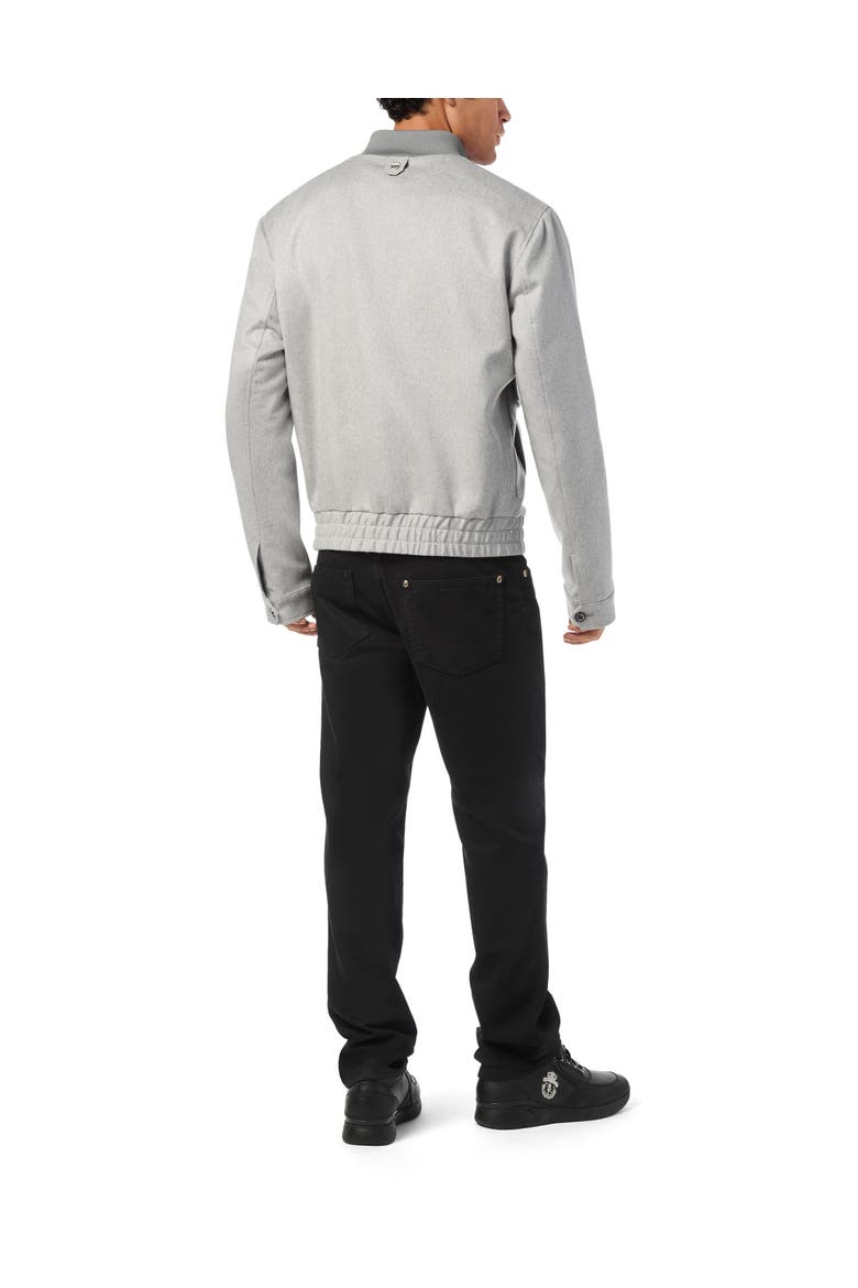 Cashmere Wool Bomber Jacket Men, Alternate, color, grey