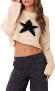 EDIKTED Mega Star Crop Sweater