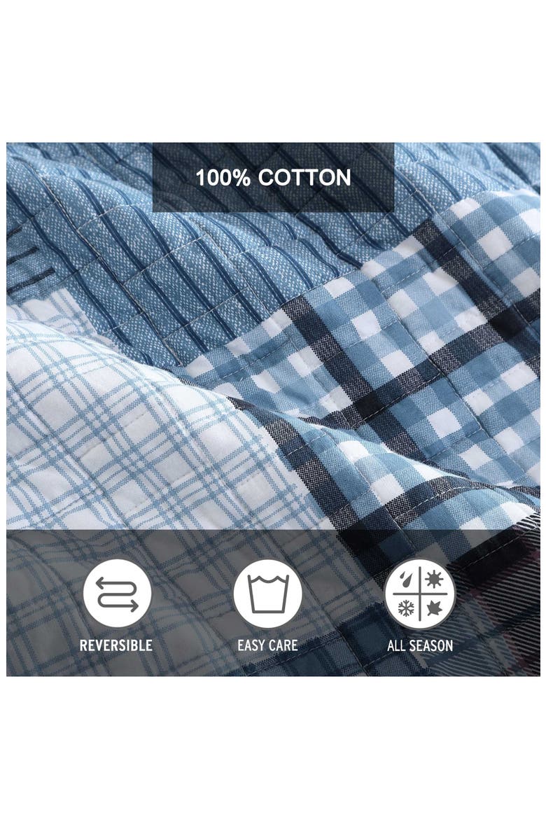 Hawthorne Cotton Quilt 3-Piece Set, Alternate, color, SPRING WHITE/ BLUE/ PURPLE