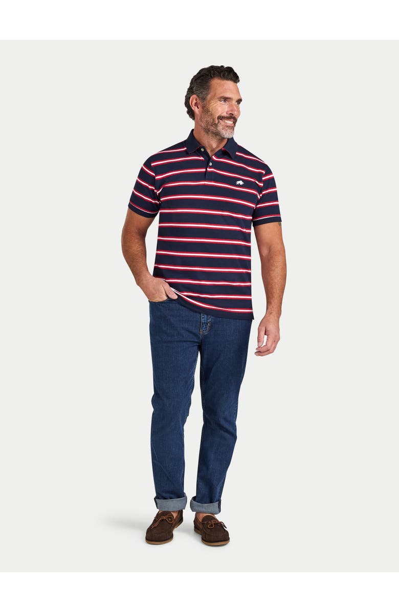 Raging Bull Triple Stripe Pique Polo Shirt, Alternate, color, Red