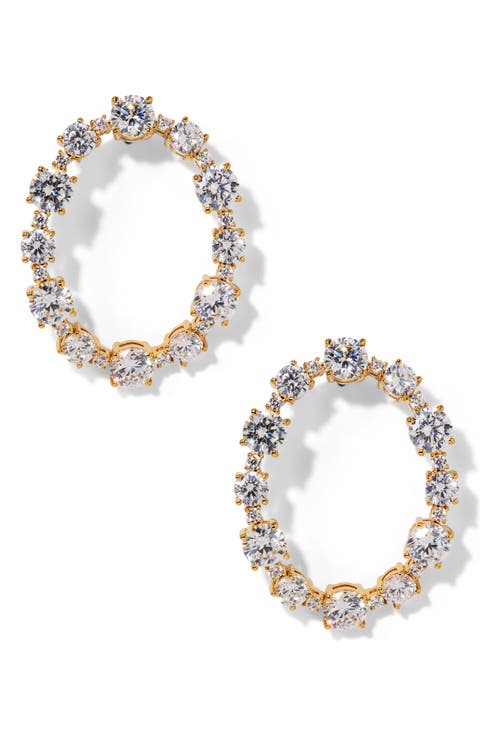 Everleigh Cubic Zirconia Open Hoop Earrings