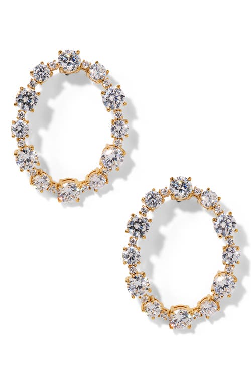 Nadri Everleigh Cubic Zirconia Open Hoop Earrings In Gold