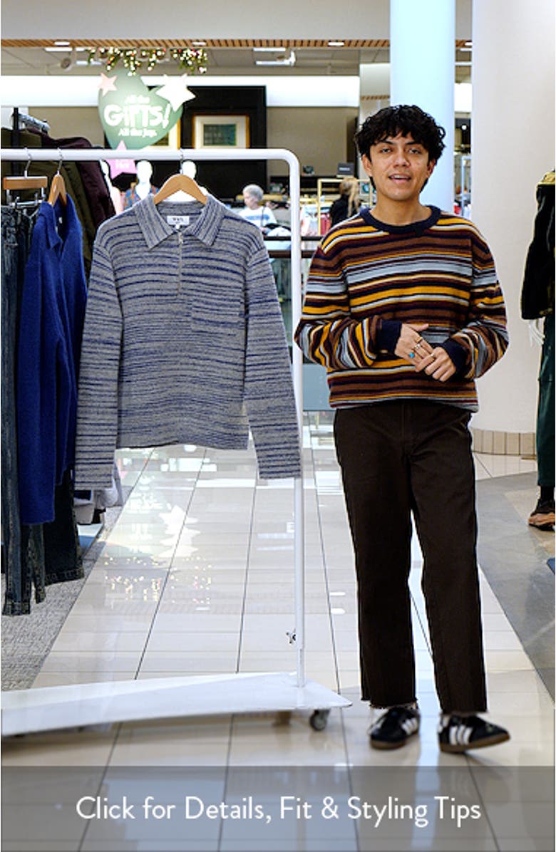 Alpha Space Dye Quarter Zip Polo Sweater, sales video thumbnail