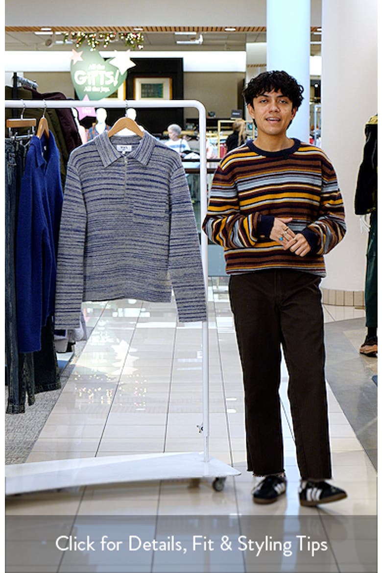 Alpha Space Dye Quarter Zip Polo Sweater video