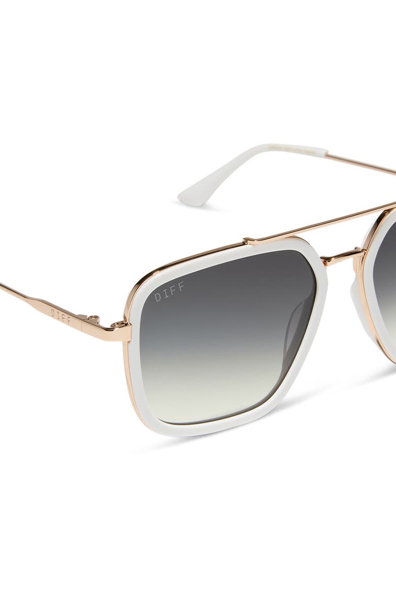 DIFF Jordan 57mm Gradient Navigator Sunglasses, Alternate, color, Snowbound / Grey Gradient