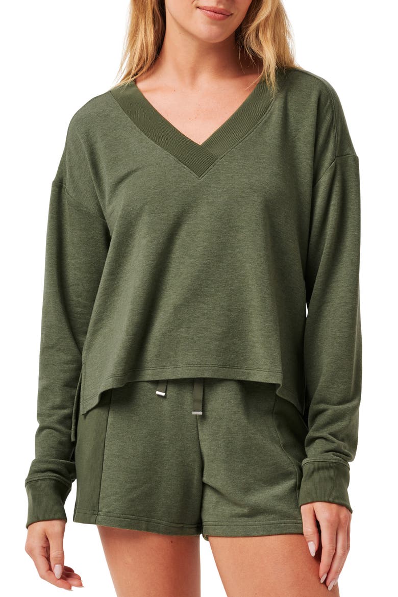 Cloud French Terry Pullover Sweatshirt, Main, color, HEATHER CLOVER