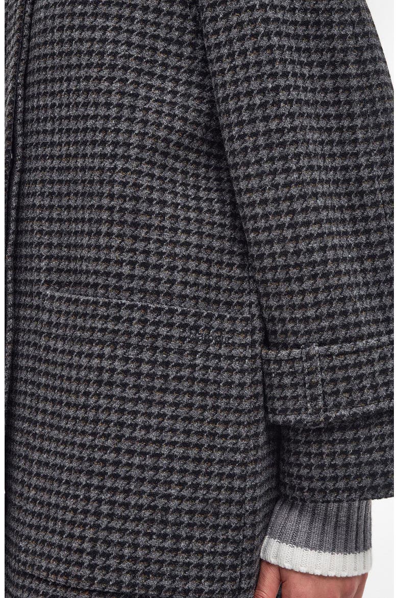 Veronica Houndstooth Check Wool Coat, Alternate, color, CHARCOAL DOGTOOTH