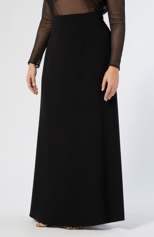 Marina Rinaldi Pireo Stretch Cady Maxi Skirt In Black