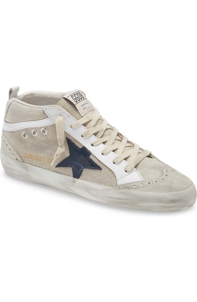 Golden Goose Mid Star Sneaker, Main, color, Natural Recycled Canvas