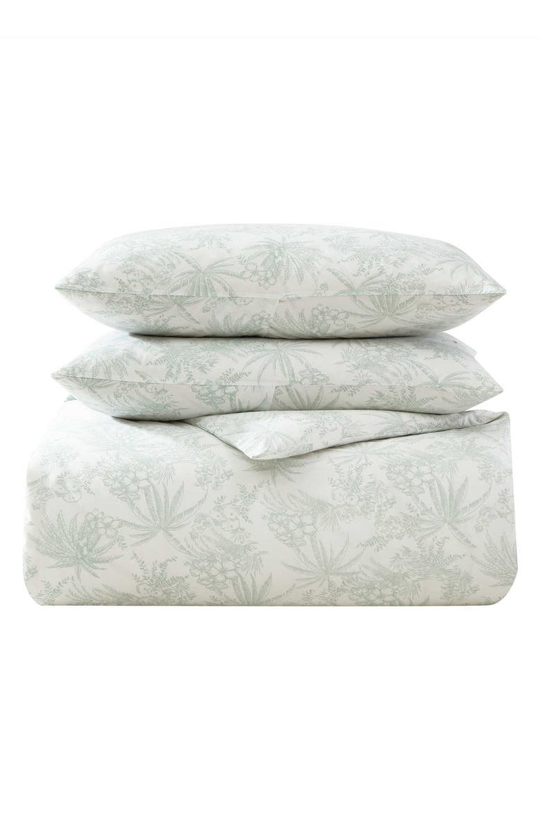 Tommy Bahama Pen & Ink Cotton Duvet Cover Set, Main, color, Green