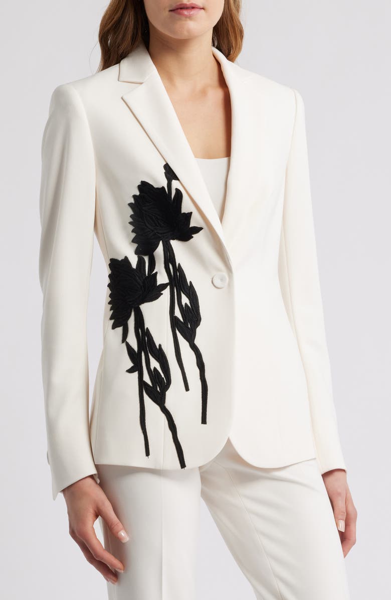 Anne Klein Appliqué Blazer, Alternate, color,