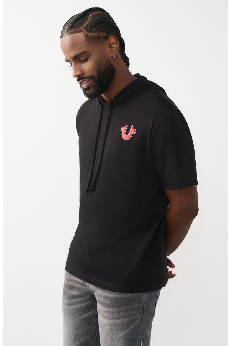Buddha Hoodie Tee, Alternate, color, JET BLACK