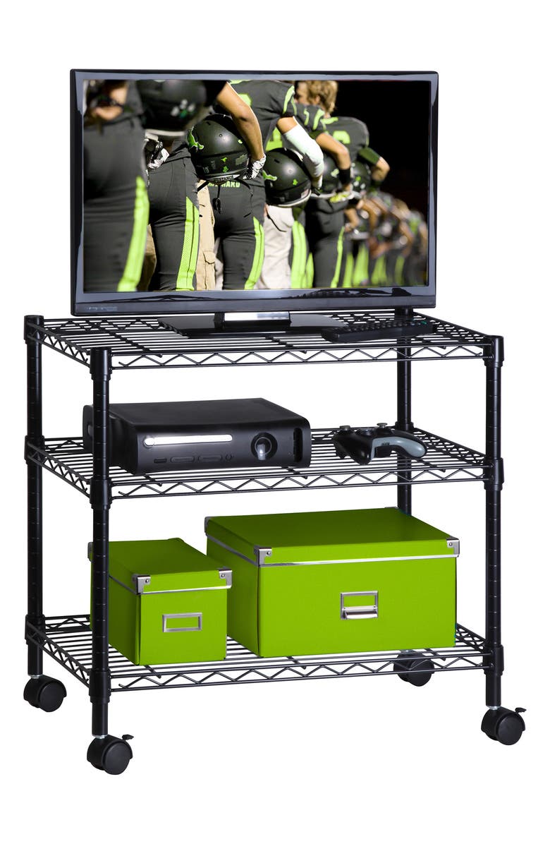 HONEY-CAN-DO 3-Tier Media Cart, Alternate, color, 