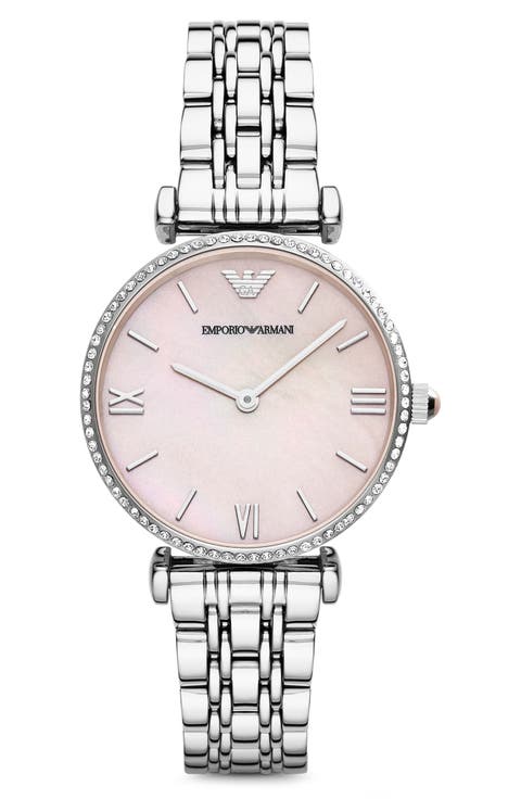 Mother of Pearl Dial Two Hand Bracelet Watch, 32mm